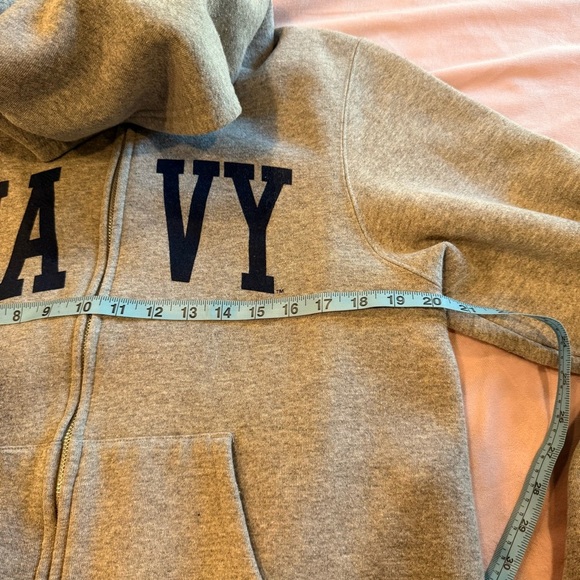 Soffe Gray Hoodie with Navy Lettering Large - Picture 8 of 10